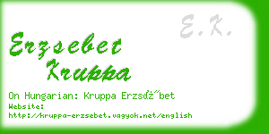 erzsebet kruppa business card